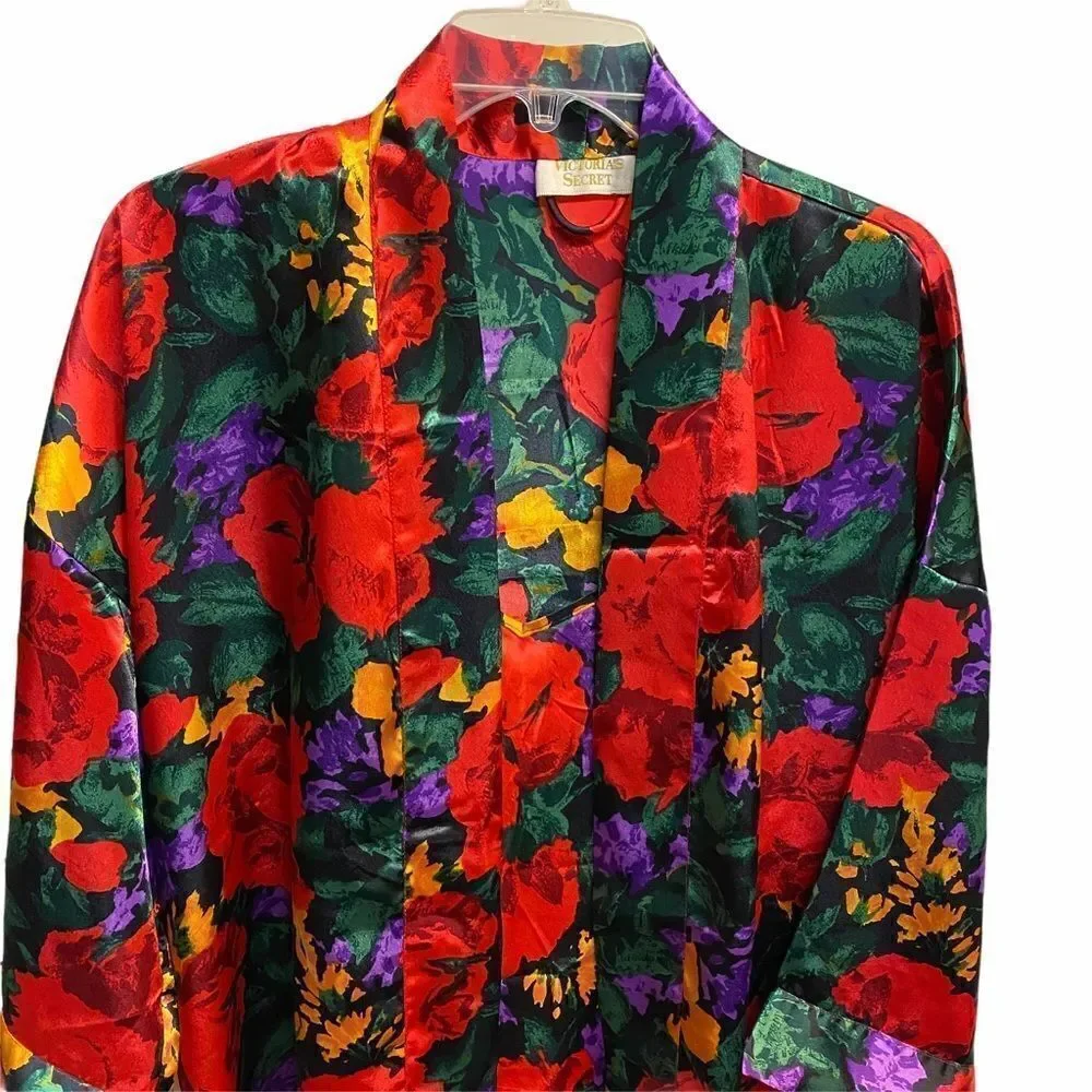 Victoria Secret Gold Label Floral Robe Set Medium